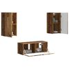 vidaXL TV Cabinet Set Wall-mounted 6 pcs Old Wood Engineered Wood