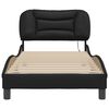 vidaXL Bed Frame with LED without Mattress "Hvar" Black 90x190 cm