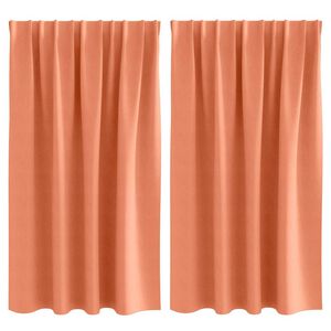 vidaXL Blackout Curtains with Rings 2 pcs Terracotta 140 x 140 cm