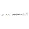 vidaXL Sliding Door Hardware Kit 366 cm Stainless Steel Silver