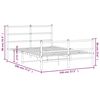 vidaXL Metal Bed Frame without Mattress with Footboard&nbsp;Black 140x190cm