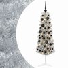 vidaXL Artificial Slim Christmas Tree with Bauble 150 cm 150 LEDs