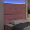 vidaXL Headboard with LED Strip Lights Adjustable Pink 100 cm Velvet