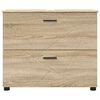 vidaXL Bathroom Cabinet with Drawer Sonoma Oak 76.5 x 35 x 64 cm