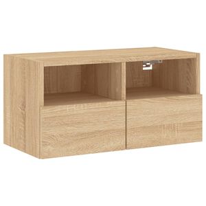 vidaXL TV Wall Cabinet Sonoma Oak 60x30x30 cm Engineered Wood