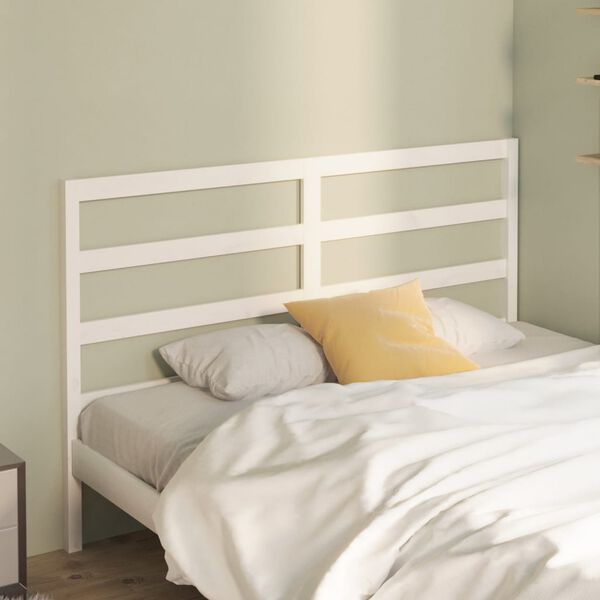vidaXL Bed Headboard White 166x4x100 cm Solid Wood Pine