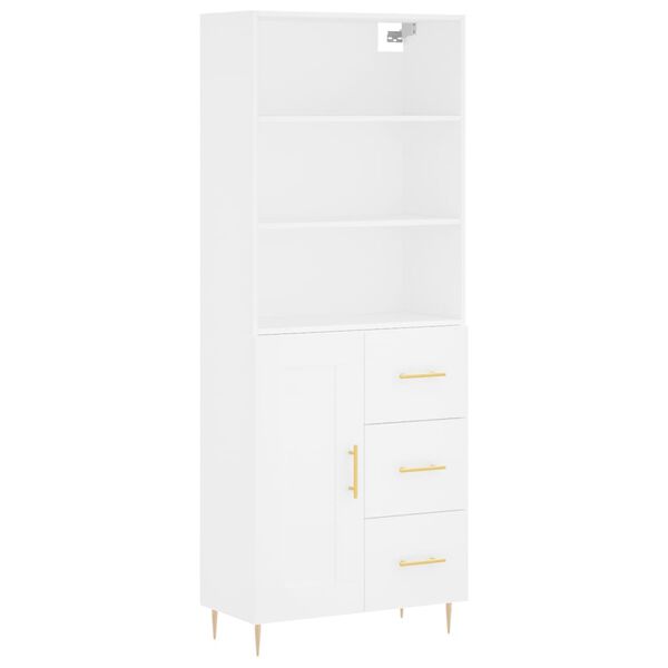 vidaXL Highboard White 69.5x34x180 cm Engineered Wood