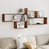 vidaXL Wall Shelf Old Wood 167.5x18x68 cm Engineered Wood