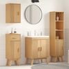 vidaXL Bathroom Furniture Set with Drawer 4 pcs Brown Solid Pine wood