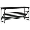 vidaXL Shoe Rack Black 90x30x45 cm Engineered Wood