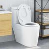 vidaXL Toilet Seat White 44.5 x 37.3 x 4.3 cm Duroplast