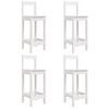 vidaXL 5 Piece Garden Bar Set White Solid Wood Pine