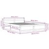 3103559 vidaXL Bed Frame without Mattress with Drawers 140x200 cm (815044+814999)