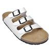 vidaXL Women's Bio Cork Sandal with 3 Buckle Straps White Size 41