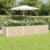 vidaXL Planter Ivory 240 x 80 x 45 cm Steel
