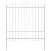 vidaXL Garden Fence 7 pcs White 170 x 215 cm Powder-Coated Steel