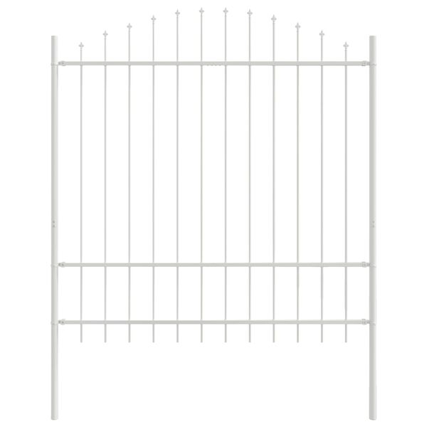 vidaXL Garden Fence 7 pcs White 170 x 215 cm Powder-Coated Steel