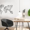 Homemania Wall Decoration World Map 120x72 cm Metal Black