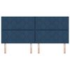 vidaXL Headboard with LED Strip Lights Adjustable Blue 200 cm Fabric