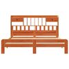 vidaXL Bookcase Bed without Mattress Wax Brown 150x200 cm King Size Solid Wood Pine