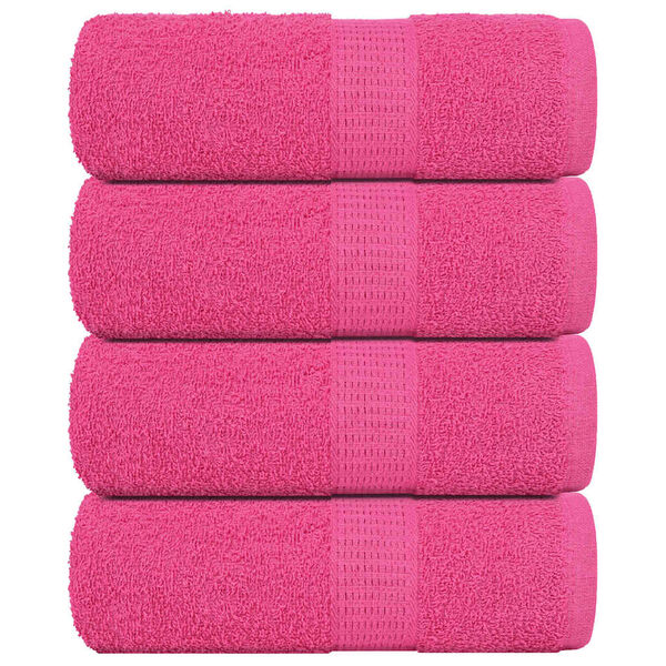 vidaXL Guest Towels "FROGN" 4 pcs Pink 30x50 cm 360 gsm