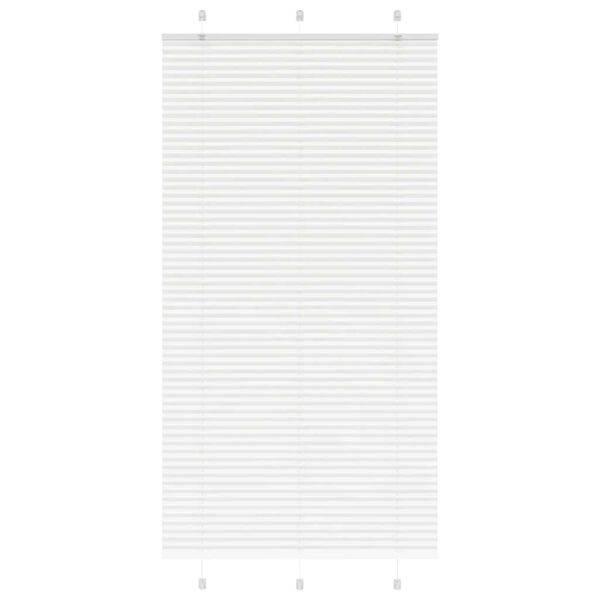 vidaXL Pleated Blind White 105x200 cm Fabric Width 104.4 cm Polyester