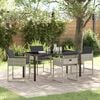 vidaXL Garden Dining Set 5 pcs Light Grey Poly Rattan