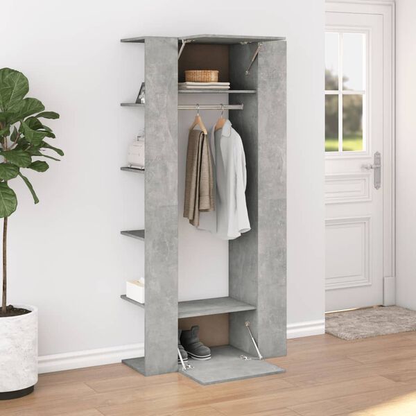 vidaXL Hallway Cabinet Concrete Grey 97.5x37x99 cm Engineered Wood