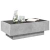 vidaXL Coffee Table with LED Concrete Grey 90x50x30 cm Engineered Wood