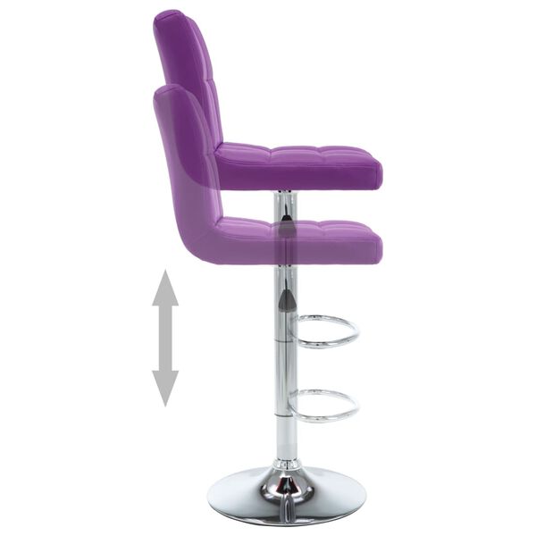vidaXL Bar Stools 2 pcs Purple Faux Leather