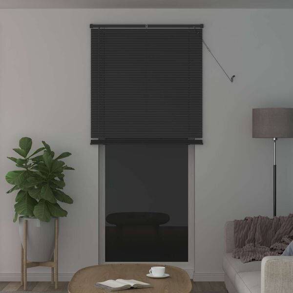 vidaXL Venetian Blind Manual Adjustable Silver Grey 213 x 100 cm PVC