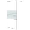 vidaXL Walk-in Shower Wall White 100x195 cm Clear ESG Glass