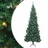vidaXL Corner Artificial Christmas Tree Green 240 cm PVC and Metal