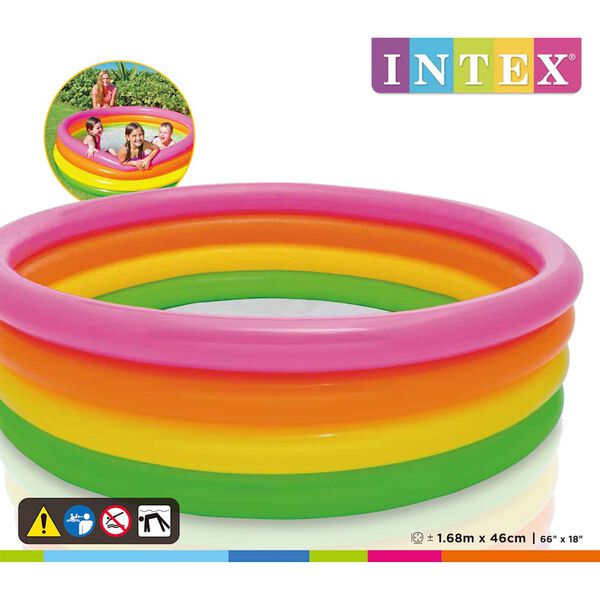 Intex Sunset Inflatable Pool 4 Rings 168x46 cm