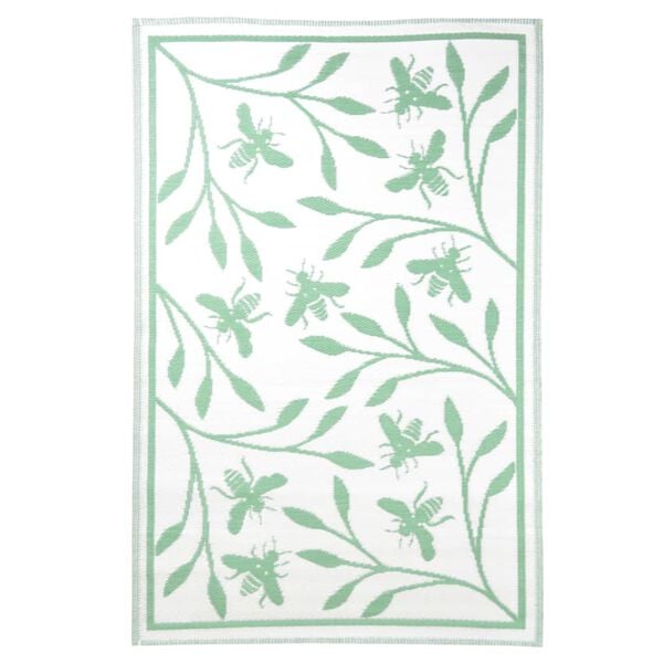 Esschert Design Outdoor Rug 182 x122 cm Bee Print