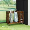 vidaXL Golf Cabinet with Wheel Plain Smoked Oak 120 x 45 x 98 cm