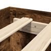 vidaXL Bed Frame without Mattress Smoked Oak 100x200 cm Engineered Wood
