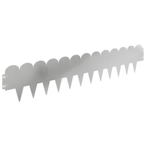 vidaXL Lawn Edging 30 pcs 103 x 20 cm Steel Silver
