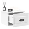 vidaXL Wall-mounted Bedside Cabinet High Gloss White 41.5x36x28cm