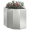 vidaXL Corner Planter Silver 45 x 45 x 50 cm Galvanised steel