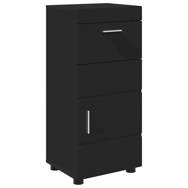 vidaXL Bathroom Cabinet Set with Drawer TULUM Black 37 x 31.5 x 82 cm