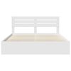 vidaXL Bed Frame with Headboard White 180 x 200 cm Solid Pine Wood