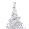 vidaXL Artificial Pre-lit Christmas Tree with Ball Set Silver 210 cm PET