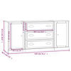 vidaXL Sideboards 3 pcs Smoked Oak Engineered Wood