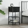 vidaXL Bedside Cabinet Black Oak 33.5 x 36 x 70 cm Engineered Wood