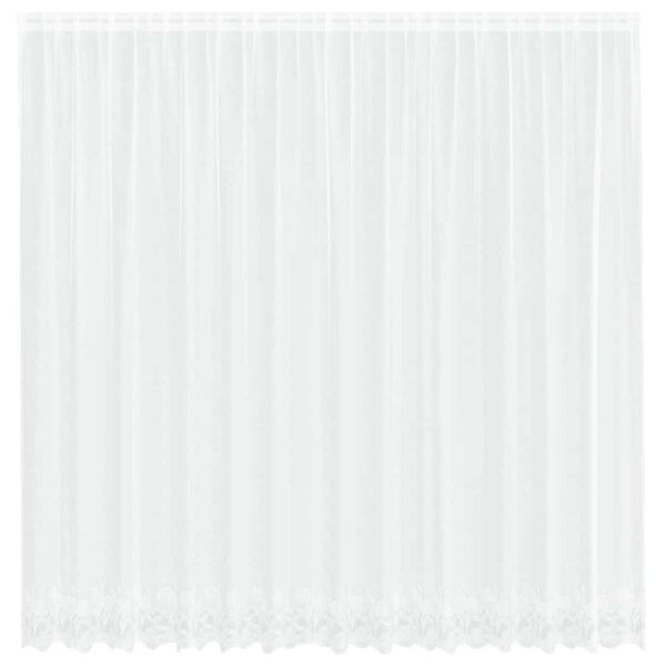 vidaXL Lace Curtain with Curtains Floral White 240 x 400 cm Polyester