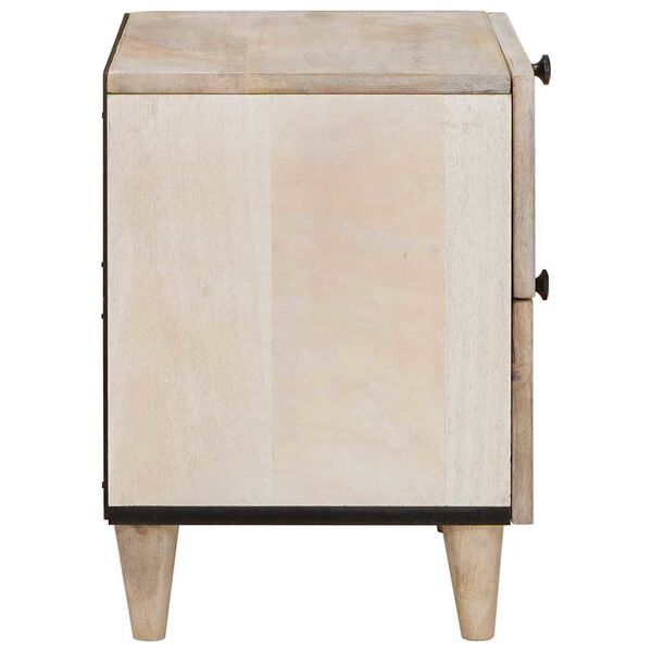 vidaXL Bedside Cabinet Beige 40 x 33 x 46 cm Solid Acacia wood