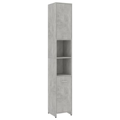 vidaXL 3 Piece Bathroom Furniture Set Concrete Grey Engineered Wood