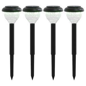 vidaXL Solar Pathway Lights with Ground Spikes 4 pcs Warm White & RGB