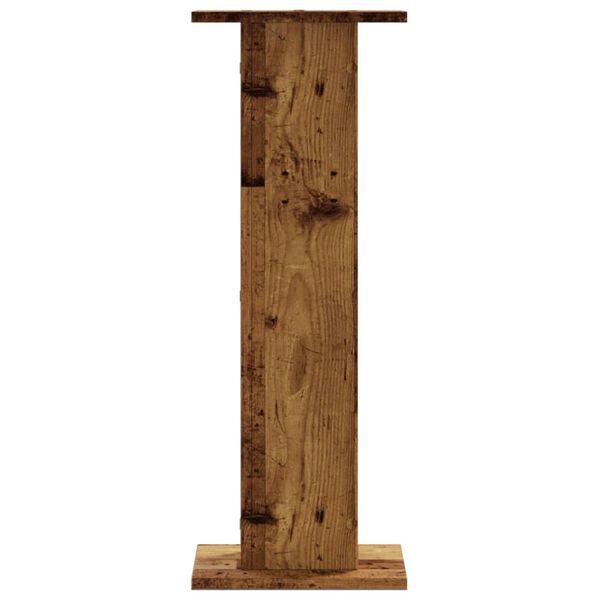 vidaXL Plant Stands 2 pcs Old Wood 30x30x80 cm Engineered Wood